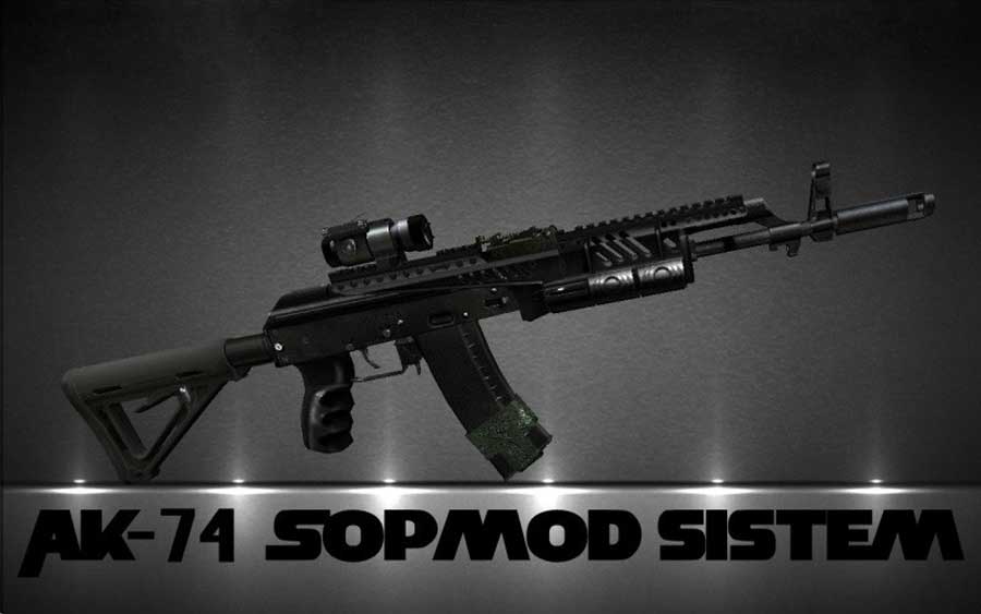 Скачать Модель AK-74 SOPMOD для CS 1.6