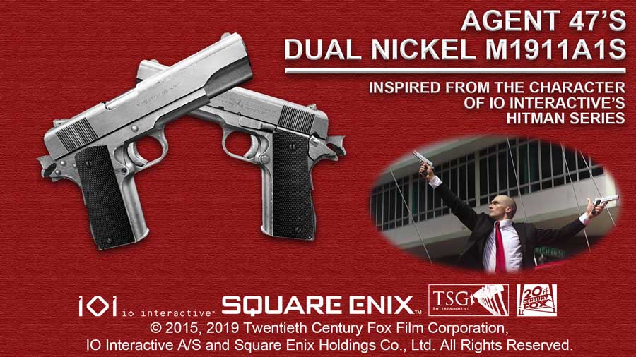 Скачать Модель Agent 47's Dual Nickel M1911A1s для CS 1.6