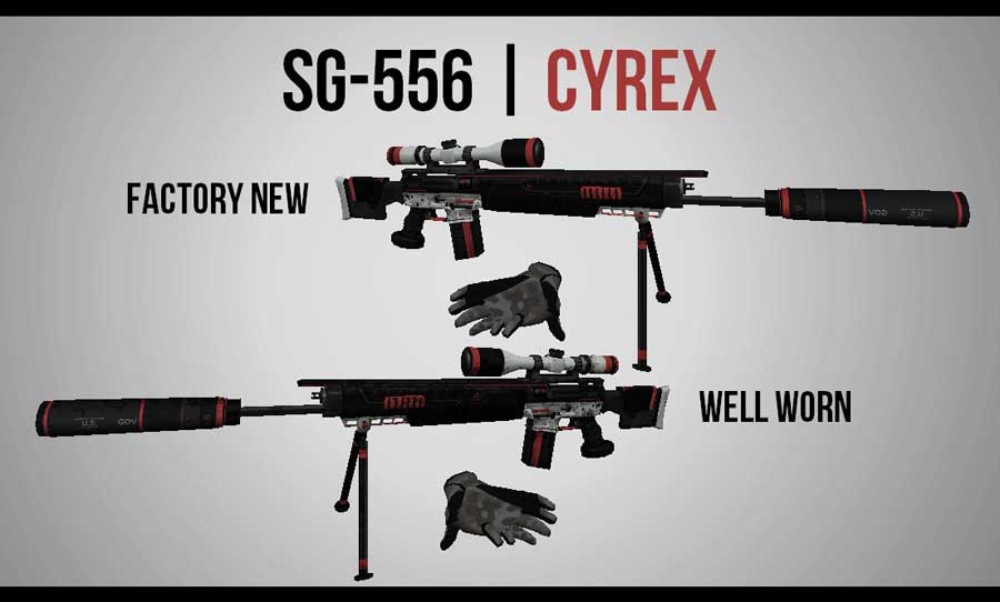 Скачать Модель Sig SG-556 Cyrex (on Hyper3D's anims) для CS 1.6