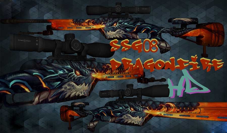 Скачать Модель SSG08 Dragonfire HD для CS 1.6