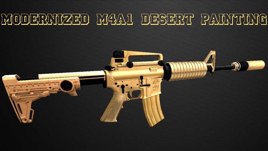 Скачать Модель Modernized M4A1 Desert Edition для CS 1.6