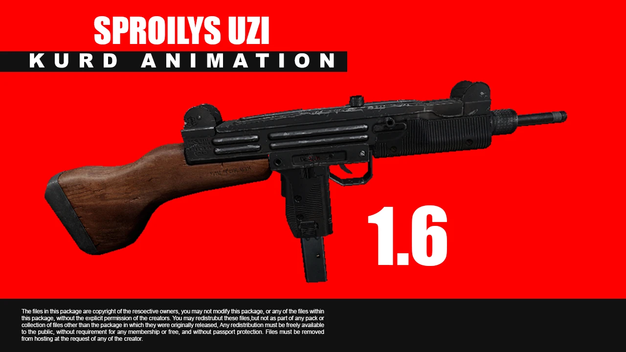 Скачать Модель Sproilys UZI on KURD Animation для CS 1.6