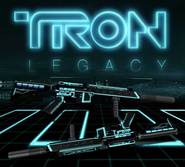 Скачать Модель Chromed Blue TRON AR57 для CS 1.6