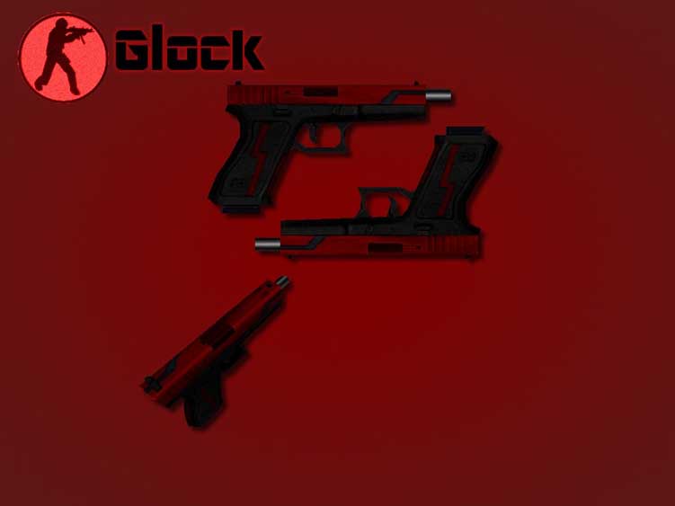 Скачать Модель red-Glock18 для CS 1.6