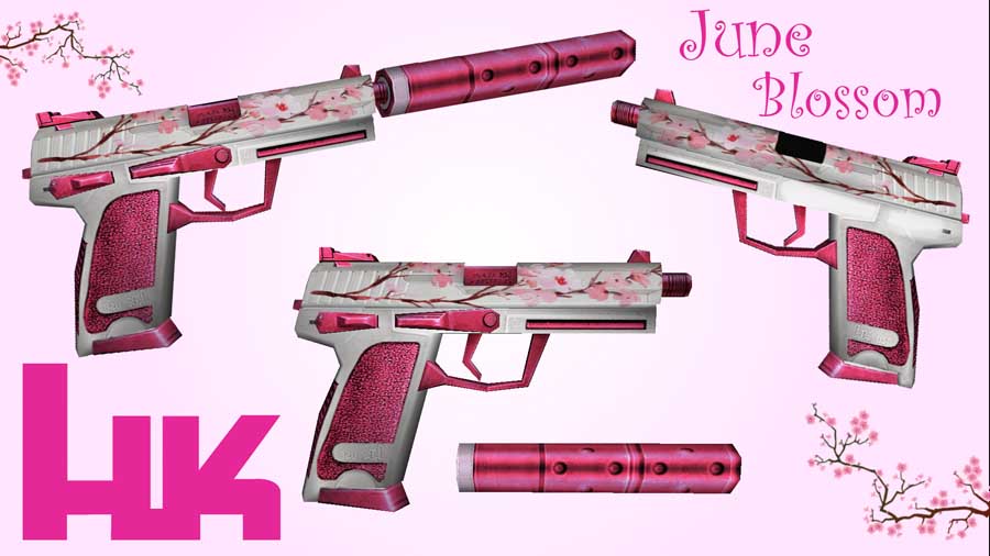 Скачать Модель June Blossom USP Retexture (Now with P_ and W_) для CS 1.6